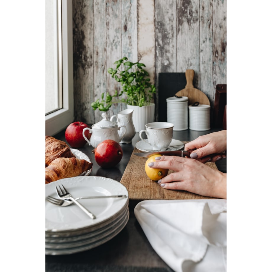 Garnitur do kawy dla 6 osób 21 el. Rococo Platynowa Linia 3605