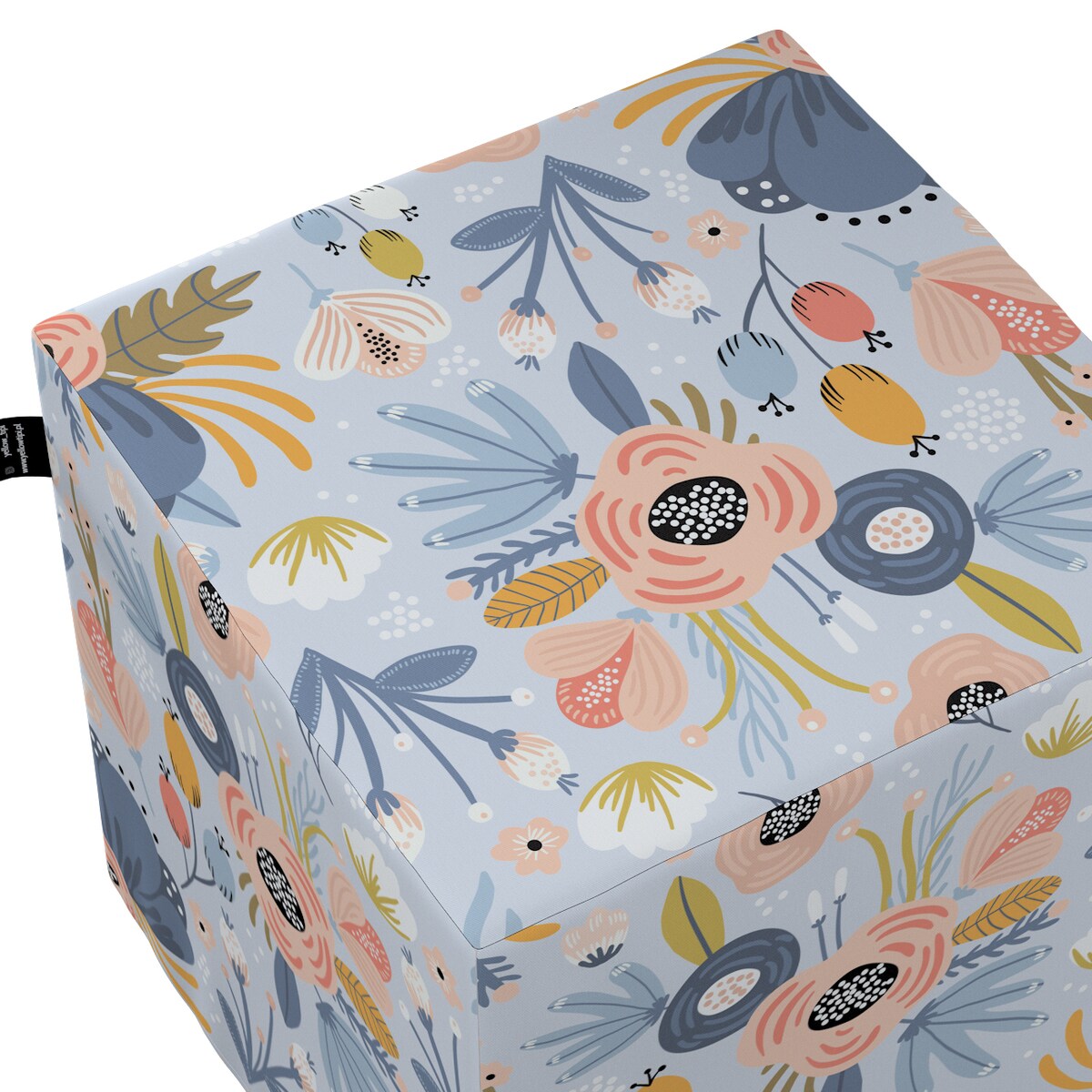 Puf kostka Nano, niebieski, 40 x 40 x 40 cm, Magic Collection