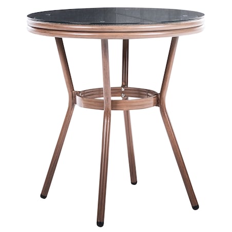 Stolik bistro RIFREDDO 70 cm 70 cm Szkło hartowane Szary