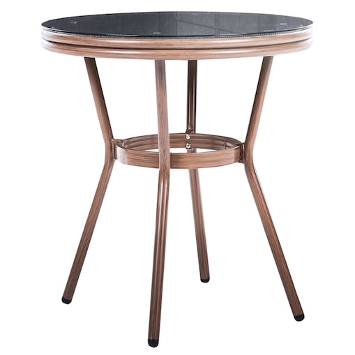 Stolik bistro RIFREDDO 70 cm 70 cm Szkło hartowane Szary