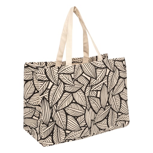 Torba shopper, bawełniana z nadrukiem, 50 x 24 x 35 cm