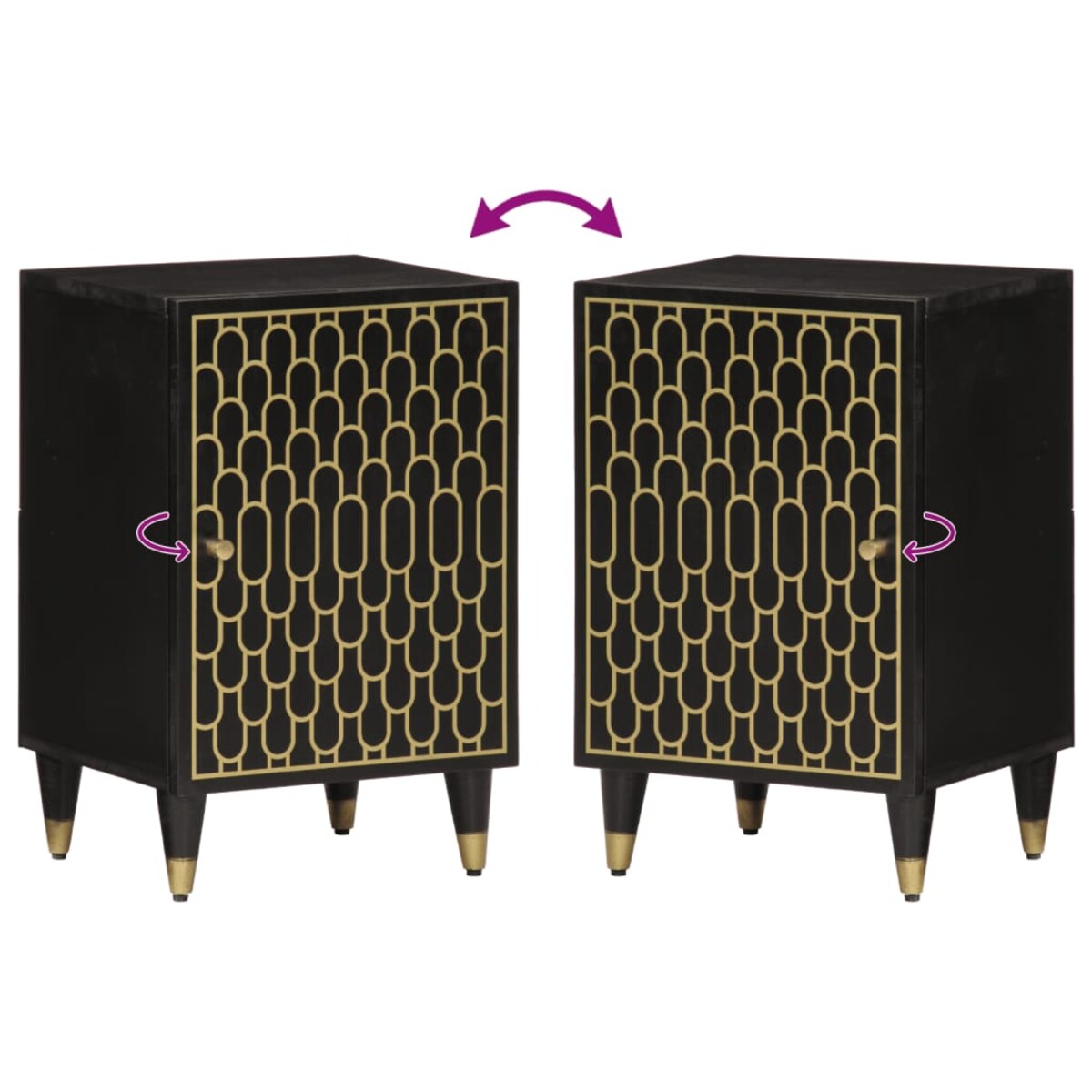 vidaXL Szafka łazienkowa, 38x33x58 cm, lite drewno mango