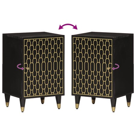 vidaXL Szafka łazienkowa, 38x33x58 cm, lite drewno mango