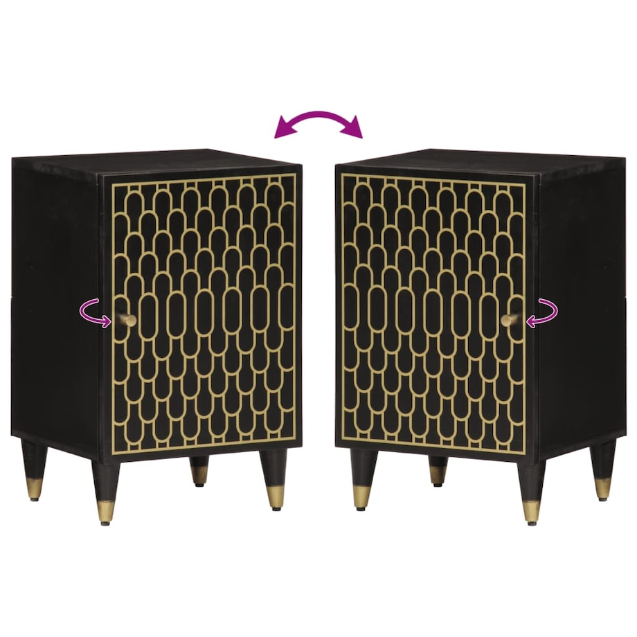 vidaXL Szafka łazienkowa, 38x33x58 cm, lite drewno mango