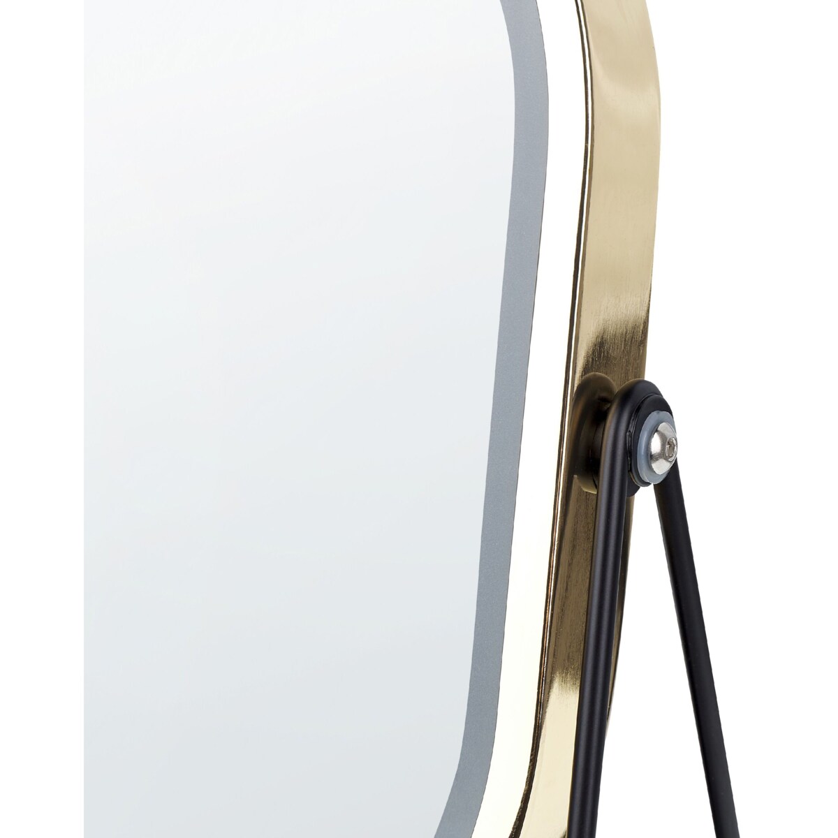 Lusterko kosmetyczne LED 20 x 22 cm złote DORDOGNE