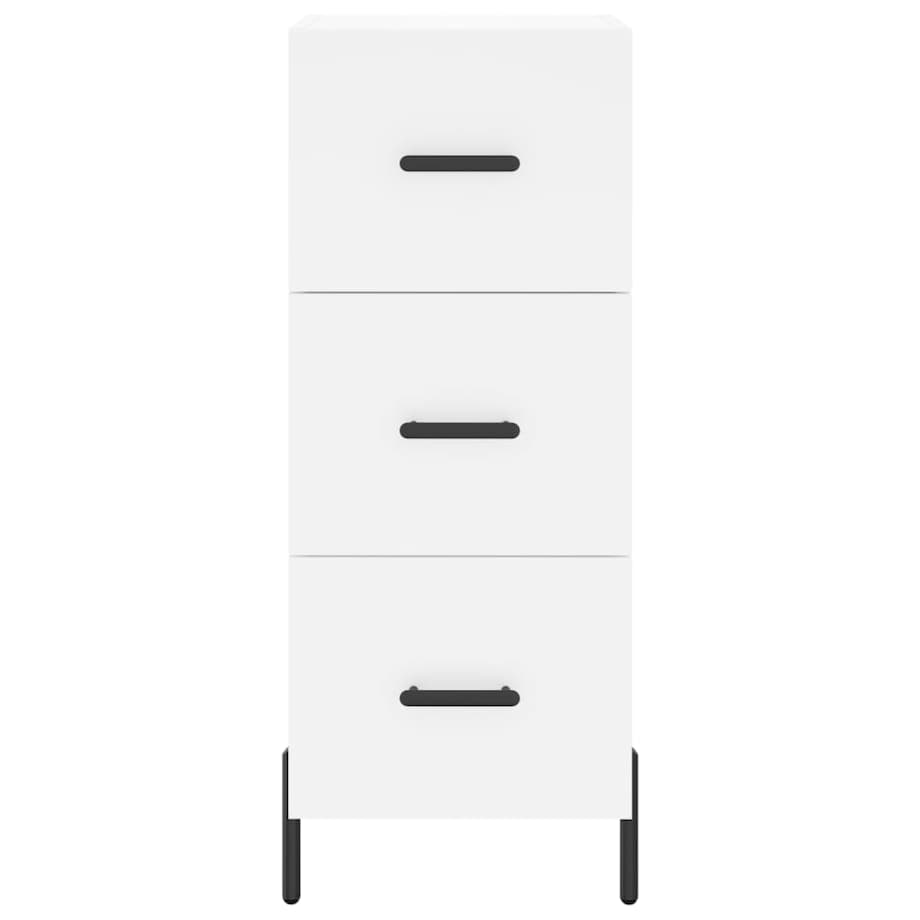 vidaXL Szafka, biała, 34,5x34x90 cm, materiał drewnopochodny