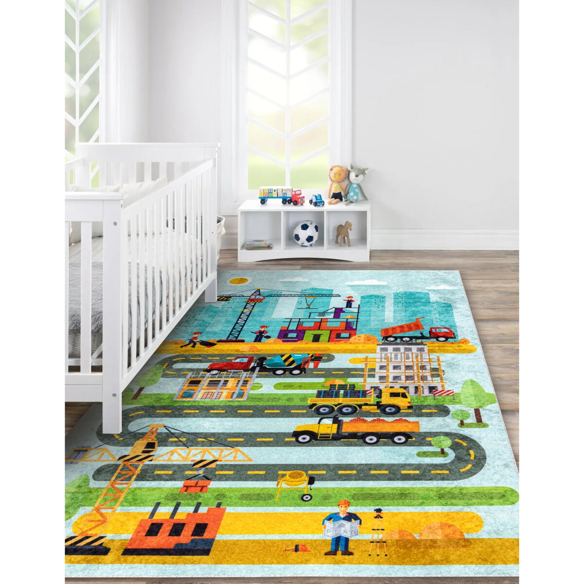 Dywan do prania JUNIOR 52105.801 Plac budowy, 80x150 cm