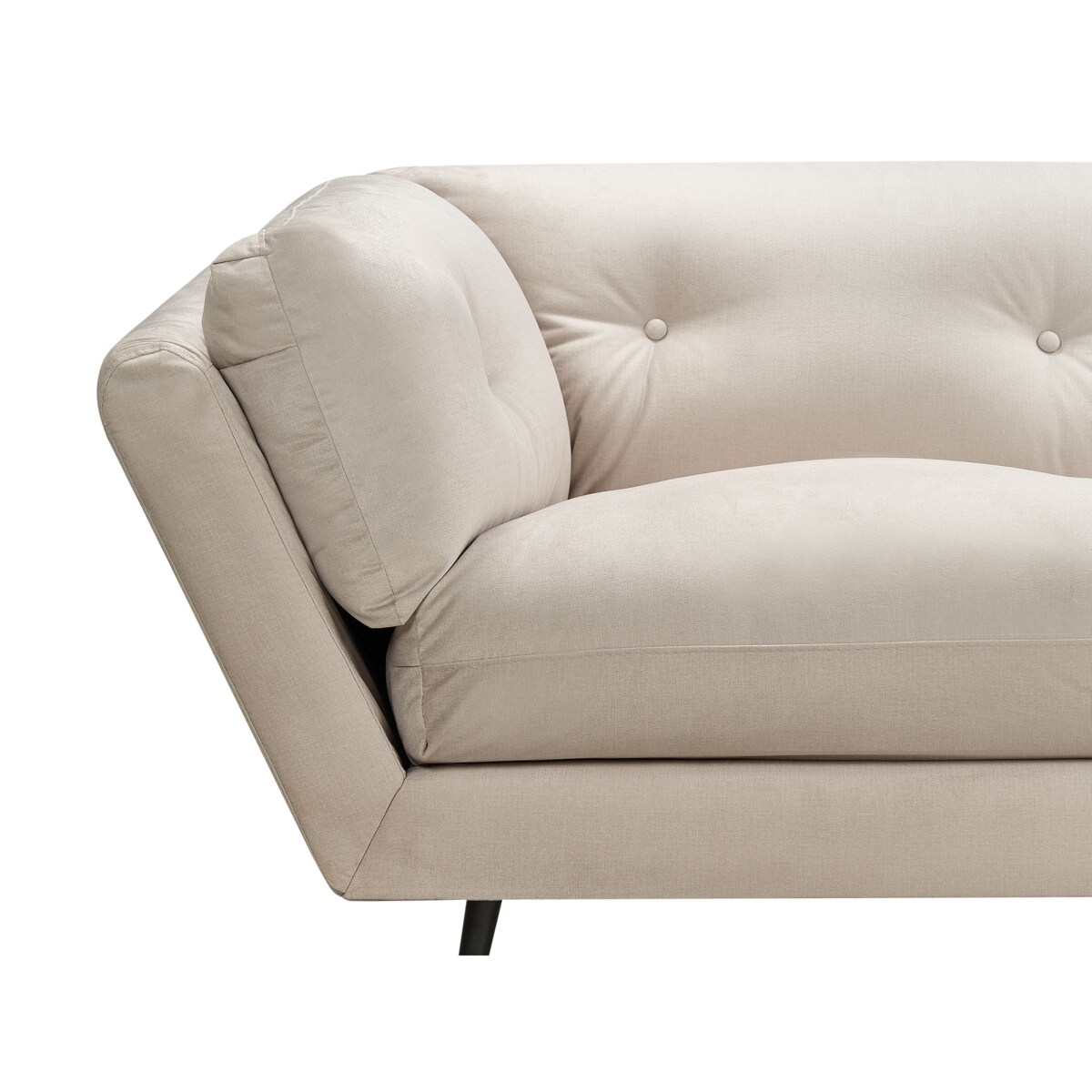 Sofa 3-osobowa welurowa beżowa LENVIK