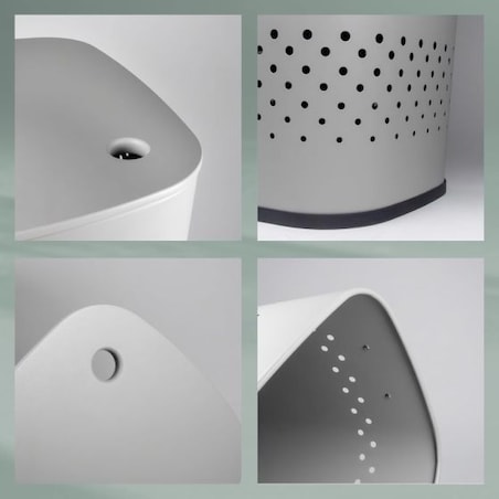 Kosz na pranie (szary) Malaga Kela