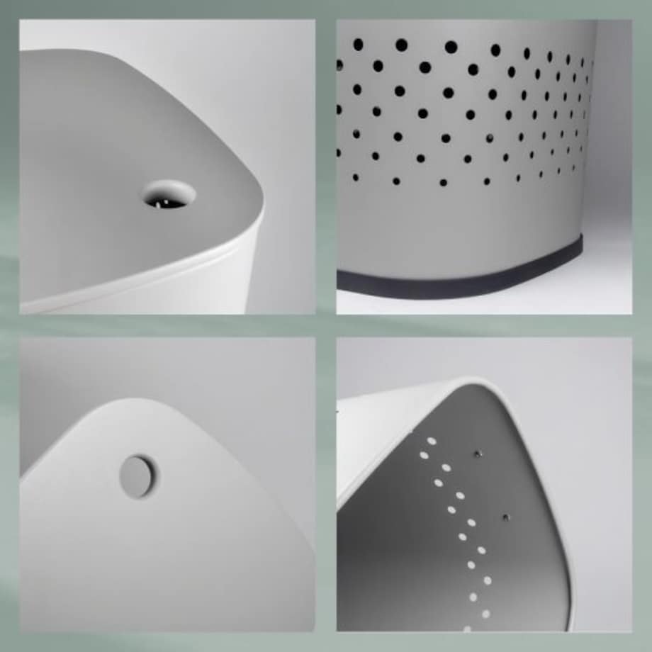 Kosz na pranie (szary) Malaga Kela