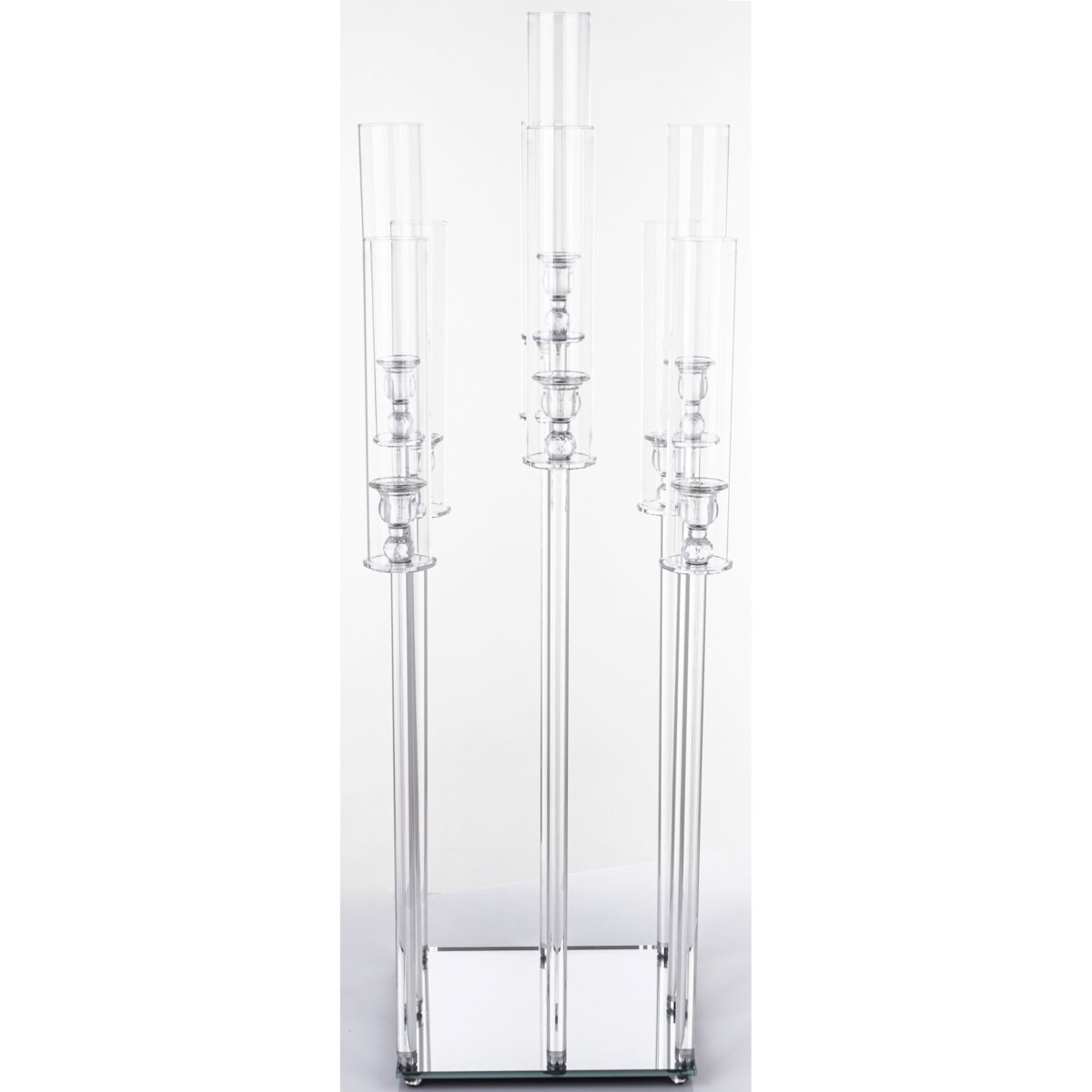 Świecznik ozdobny szklany na 9 świec 104x36x33 cm MULTISY