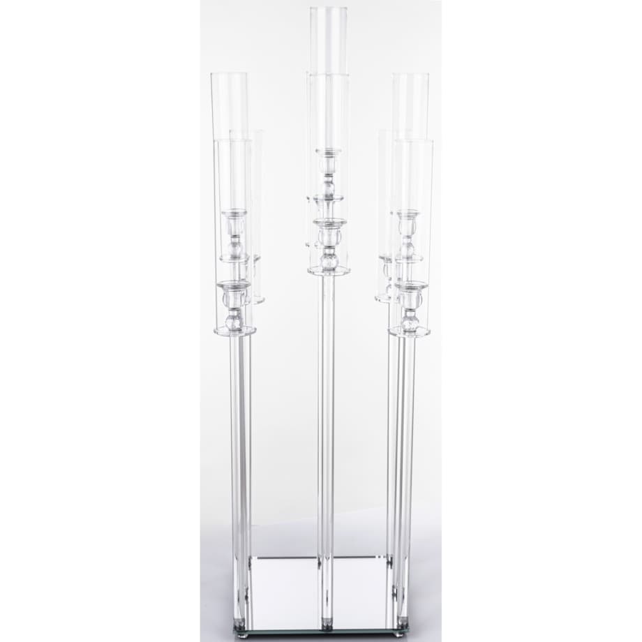 Świecznik ozdobny szklany na 9 świec 104x36x33 cm MULTISY