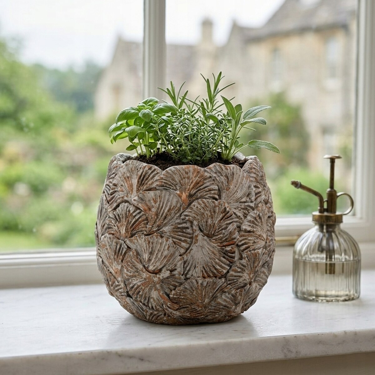 OSŁONKA NA DONICZKĘ NA BALKON TARAS KWIATY 15cm BONSAI LOFT BOHO BETONOWA
