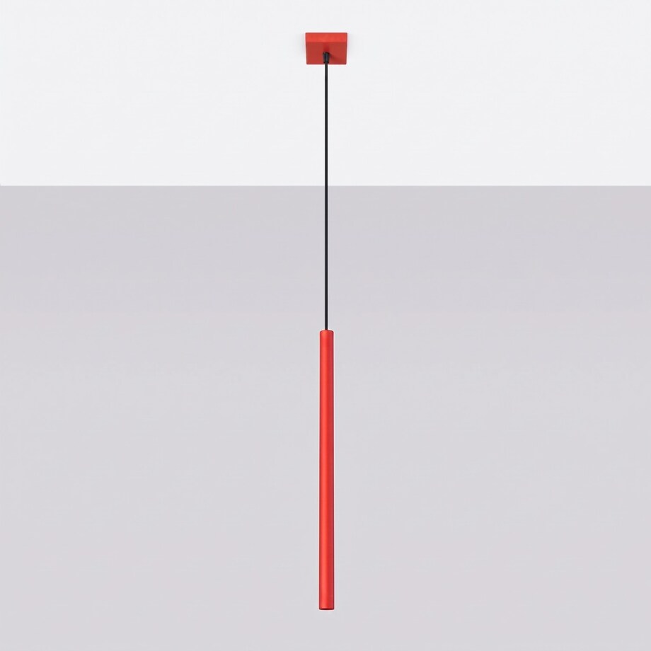 Lampa wisząca PASTELO 1 czerwona