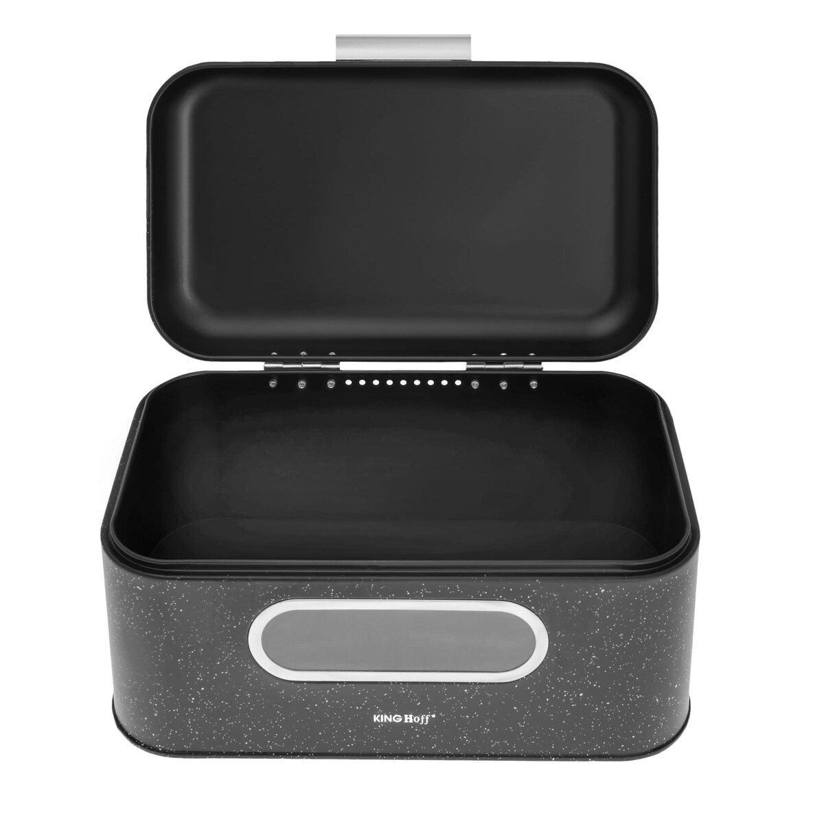 Chlebak stalowy marmurek czarny KINGHOFF