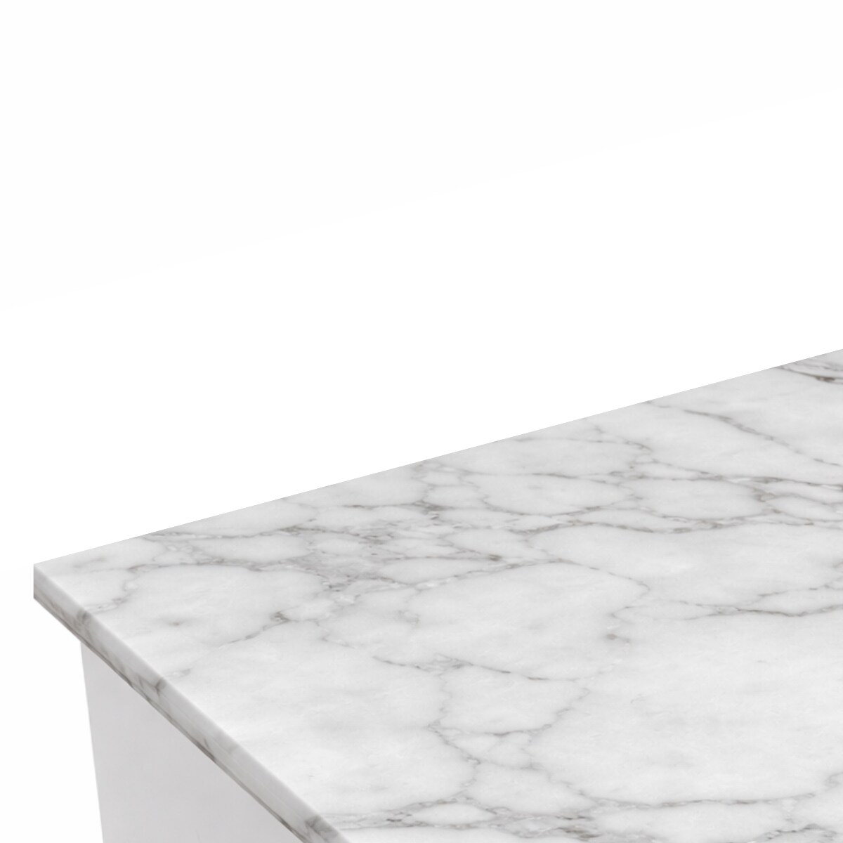 Szafka RTV złota Italiano Glamour Premium z blatem marmurowym 200x45x42