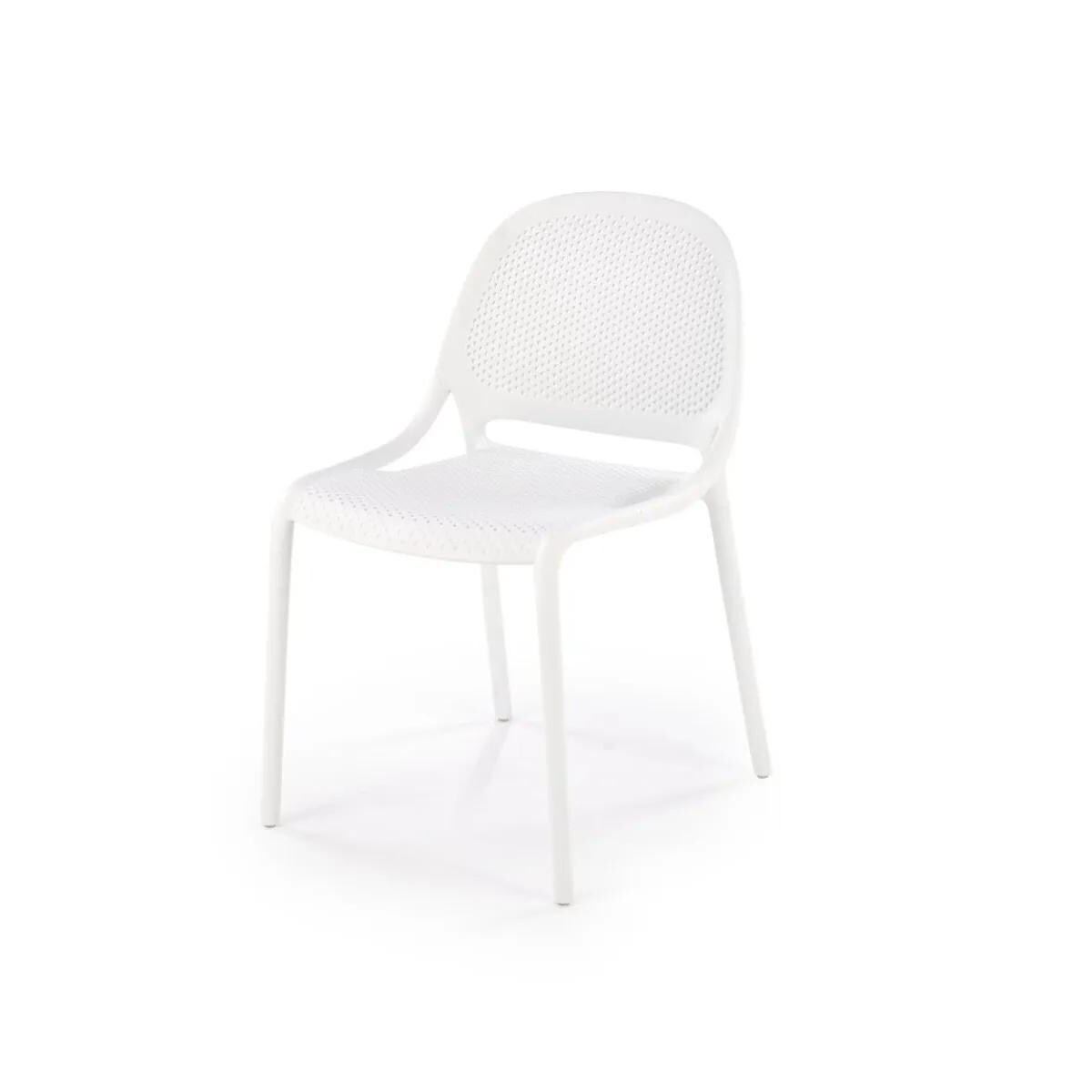 Krzesło K532 białe z tworzywa PVC
