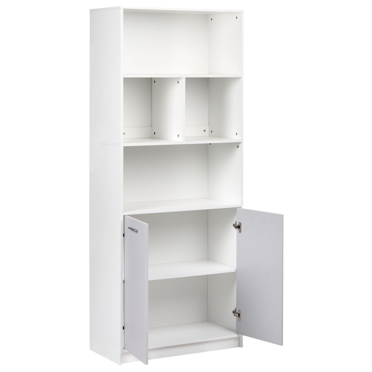 Regał 2-drzwiowy ZEHNA Szary/ biały