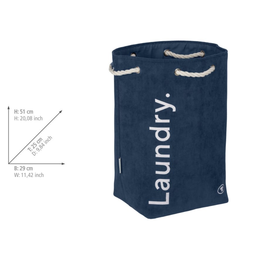 Kosz na pranie 51x29x25 cm MARINAIO granatowy