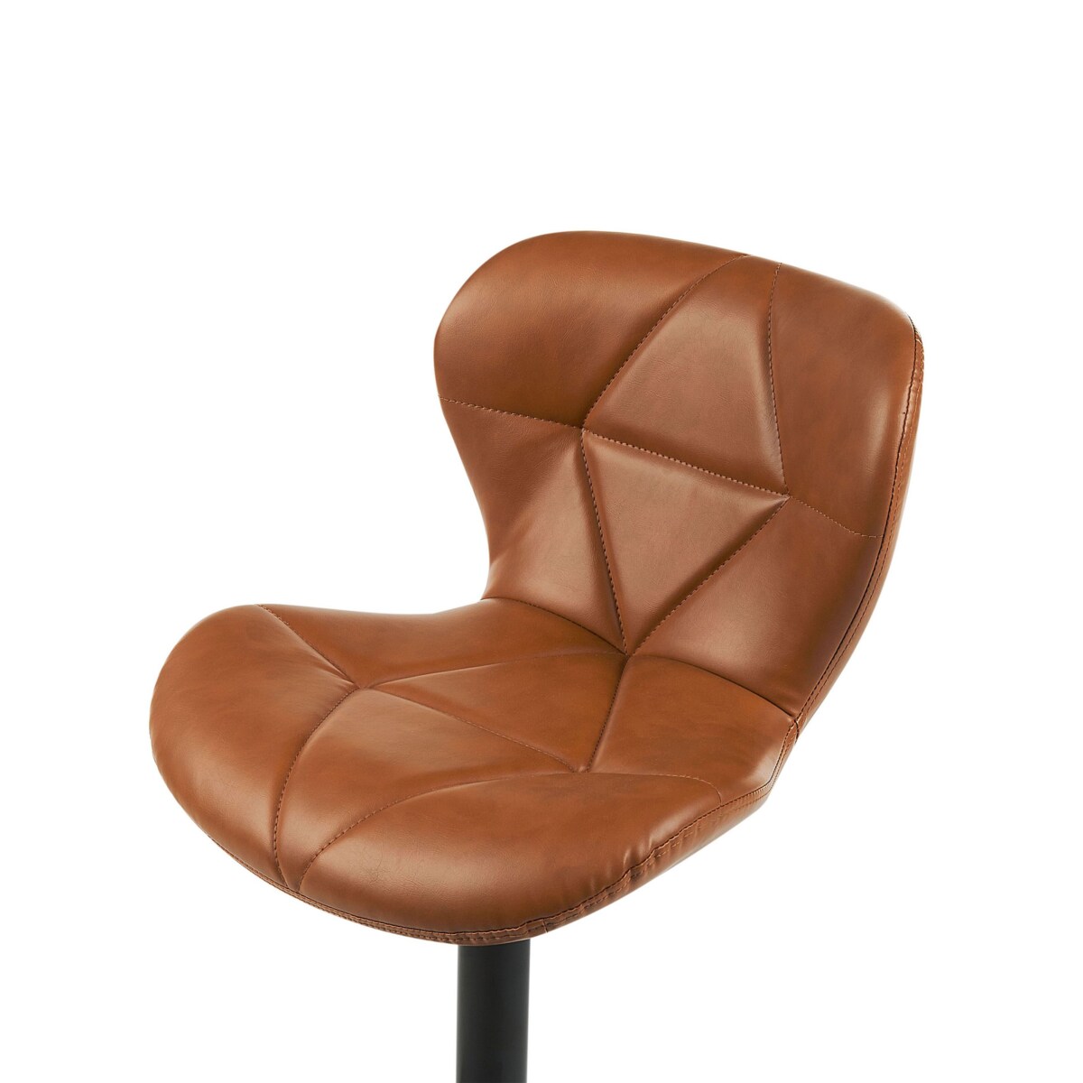 Zestaw 2 krzeseł barowych VALETTA Ekoskóra Obrotowy Złoty brąz