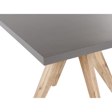Stół ogrodowy betonowy 90 x 90 cm szary OLBIA