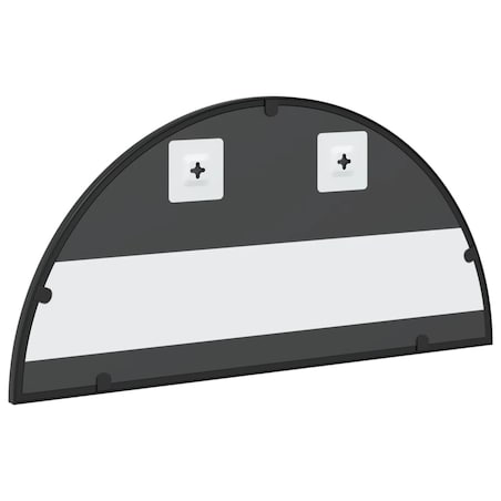 vidaXL Lustro ścienne, czarne, 60x30 cm, zakończone łukiem, żelazo