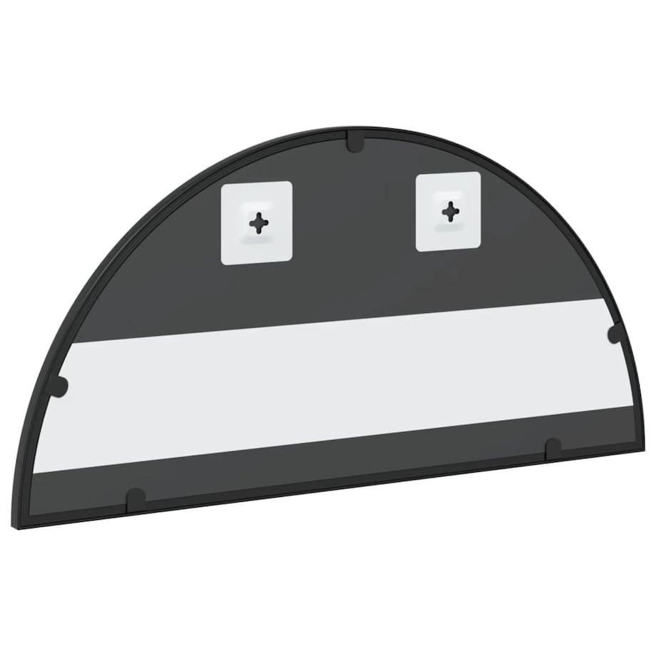 vidaXL Lustro ścienne, czarne, 60x30 cm, zakończone łukiem, żelazo