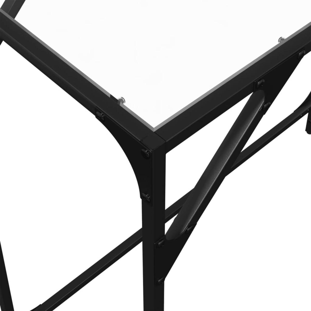 vidaXL Stolik konsolowy z przezroczystym, szklanym blatem, 80x35x81 cm