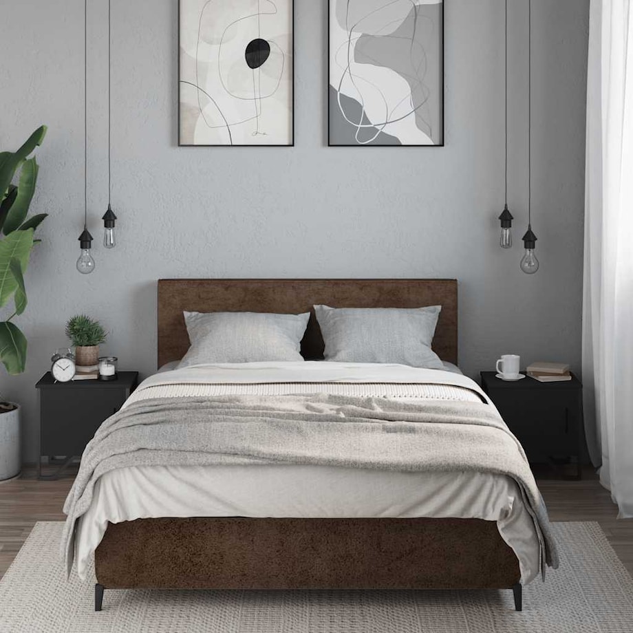 vidaXL Szafki nocne 2 szt. czarne 40x30x40 cm, materiał drewnopochodny