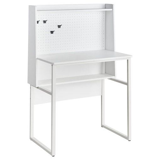 Biurko z nadstawką BUXTON 84 cm 48 cm Biały