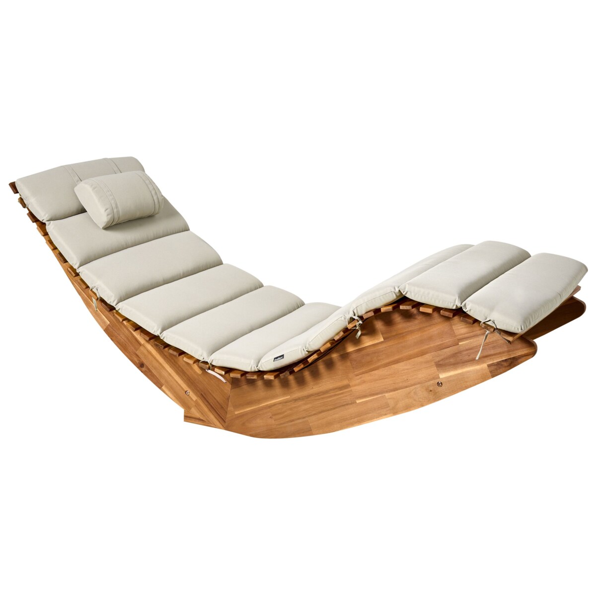 Poduszka na leżak ogrodowy BRESCIA PREMIUM 180 x 60 cm Beżowoszary