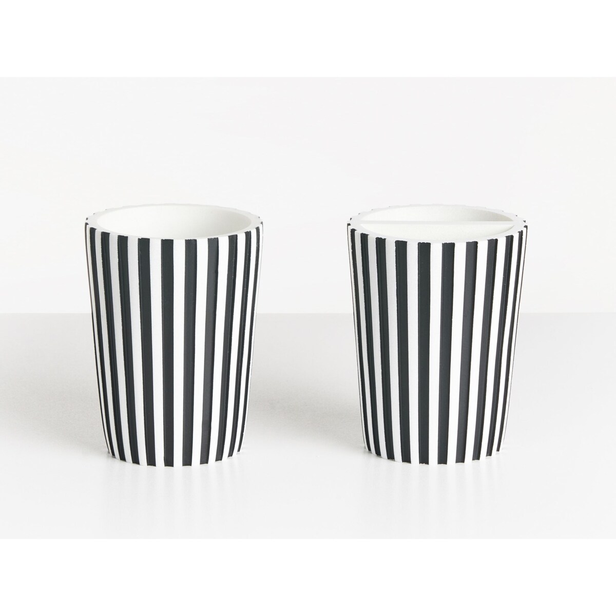 Zestaw akcesoriów łazienkowych 5 elementów LIRCAY Czarny/ biały