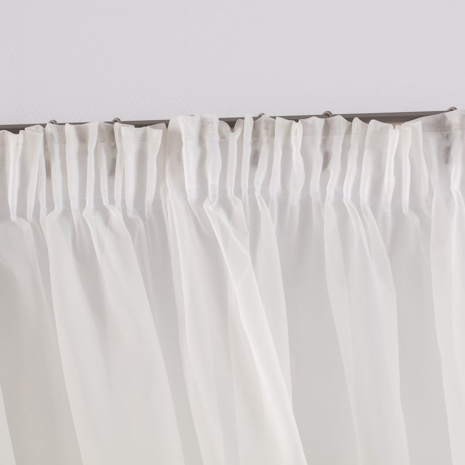 Firany z koronką Lily 2 szt. długie 200x250 ecru