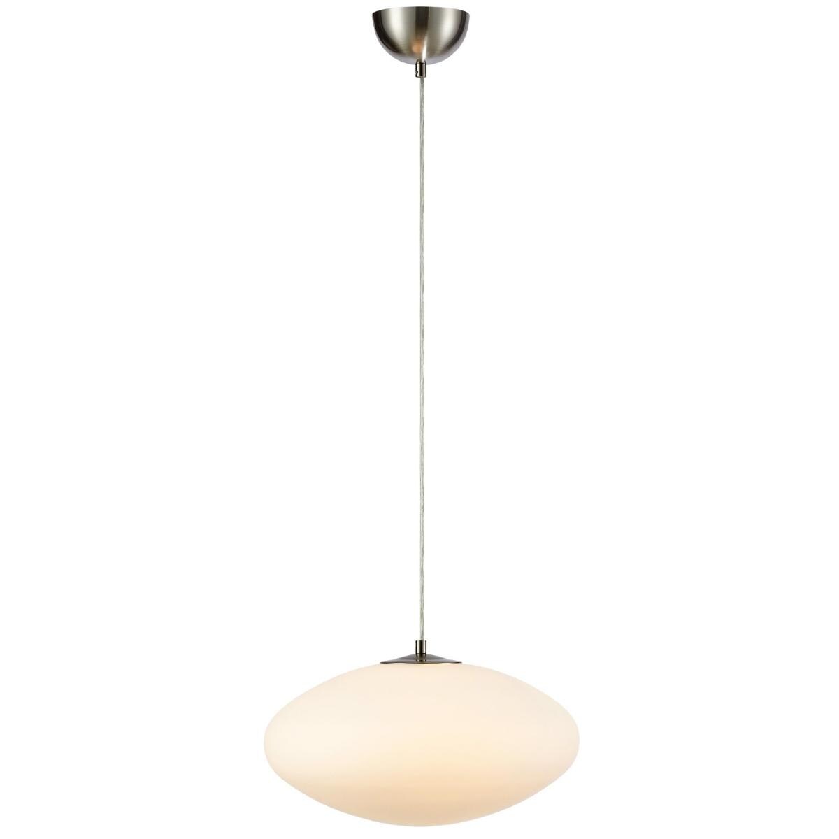 Lampa wisząca nad stół Locus 108437 Markslojd owalna szklana biała