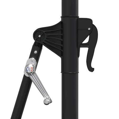 vidaXL Parasol ścienny na metalowym słupku, 300 cm, czarny