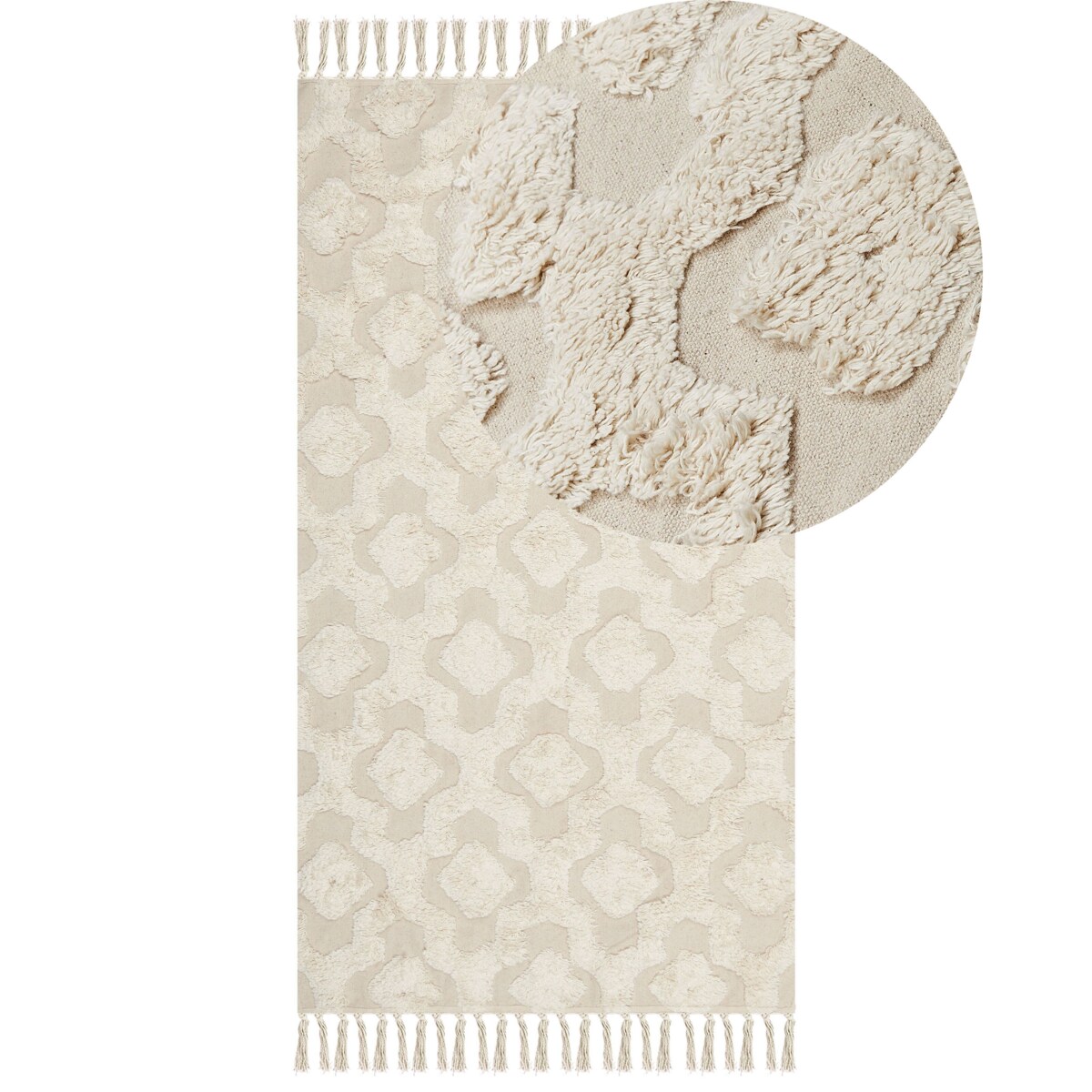 Dywan bawełniany 80 x 150 cm beżowy AKSARAY