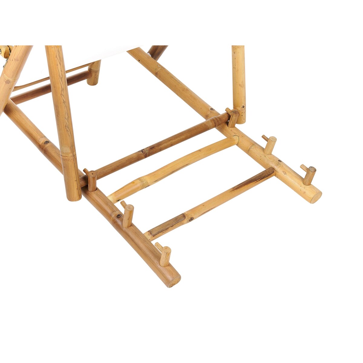 Zestaw 2 leżaków ogrodowych bambusowy jasne drewno z białym ATRANI