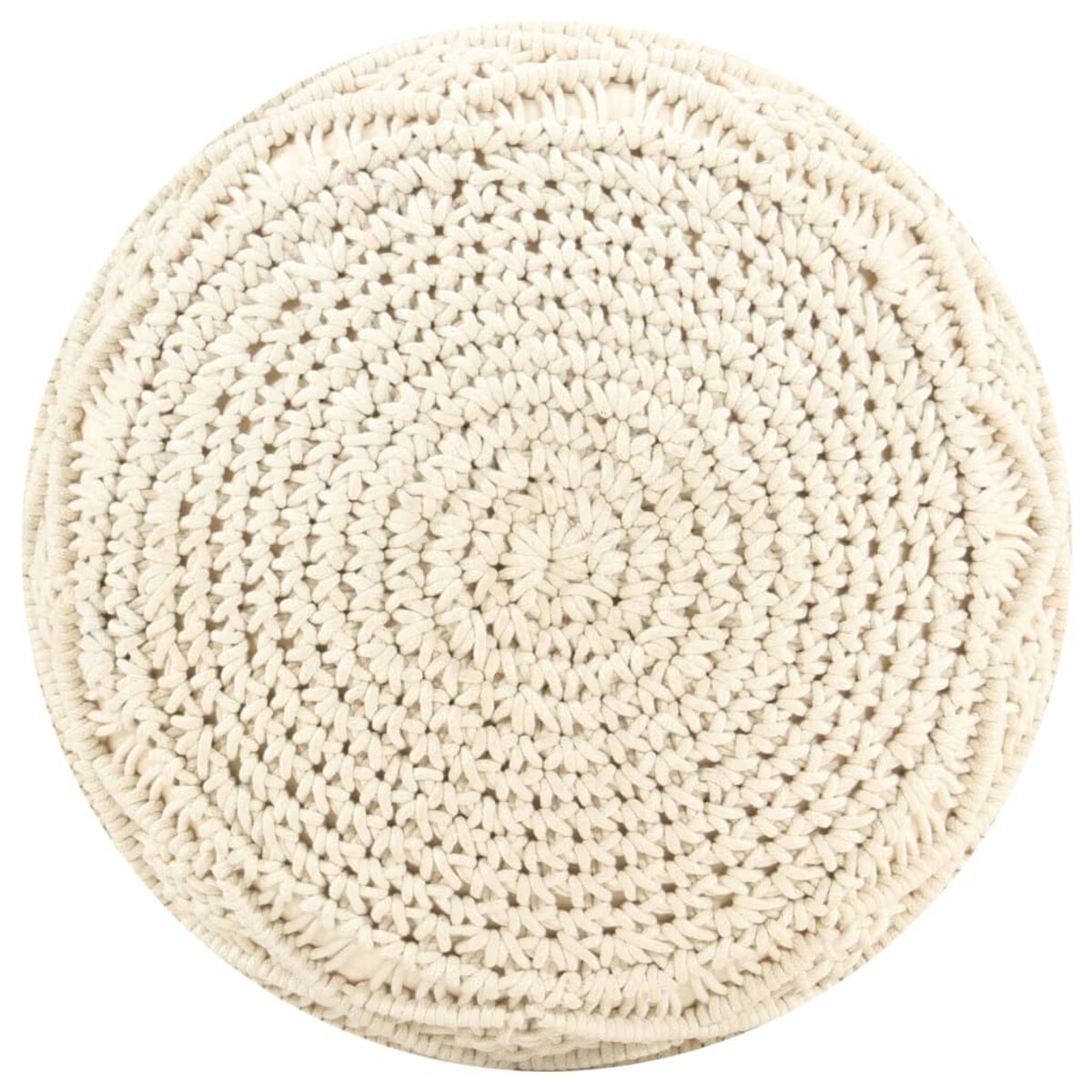vidaXL Ręcznie robiony puf z makramy, 45 x 30 cm, bawełna