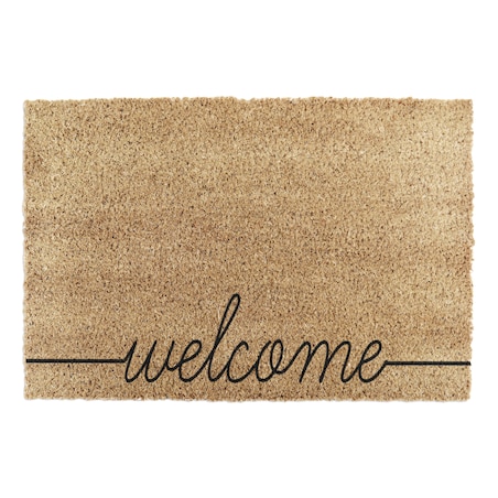 Curly Welcome doormat
