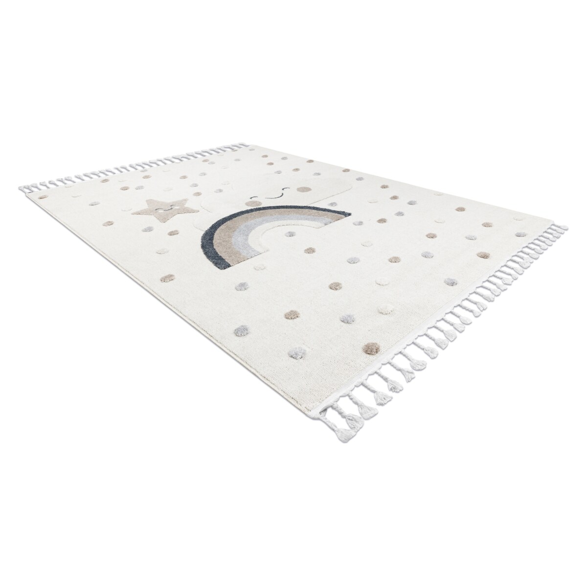 Dywan YOYO EY78 biały / beż - Chmurka, 160x220 cm