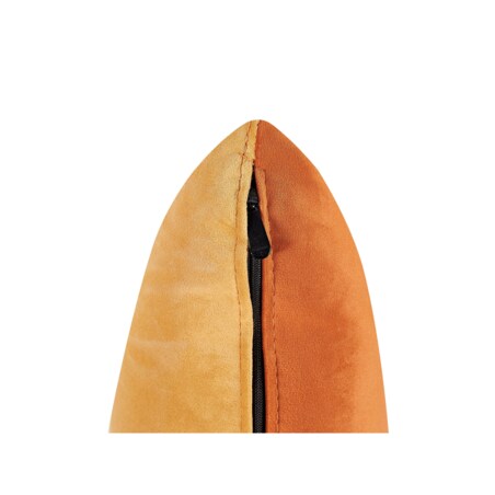 Szezlong welurowy lewostronny pomarańczowy GONESSE