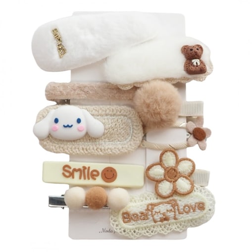 Zestaw pakiet 10w1 spinek wsuwek do włosów puchate CREAMY SP283