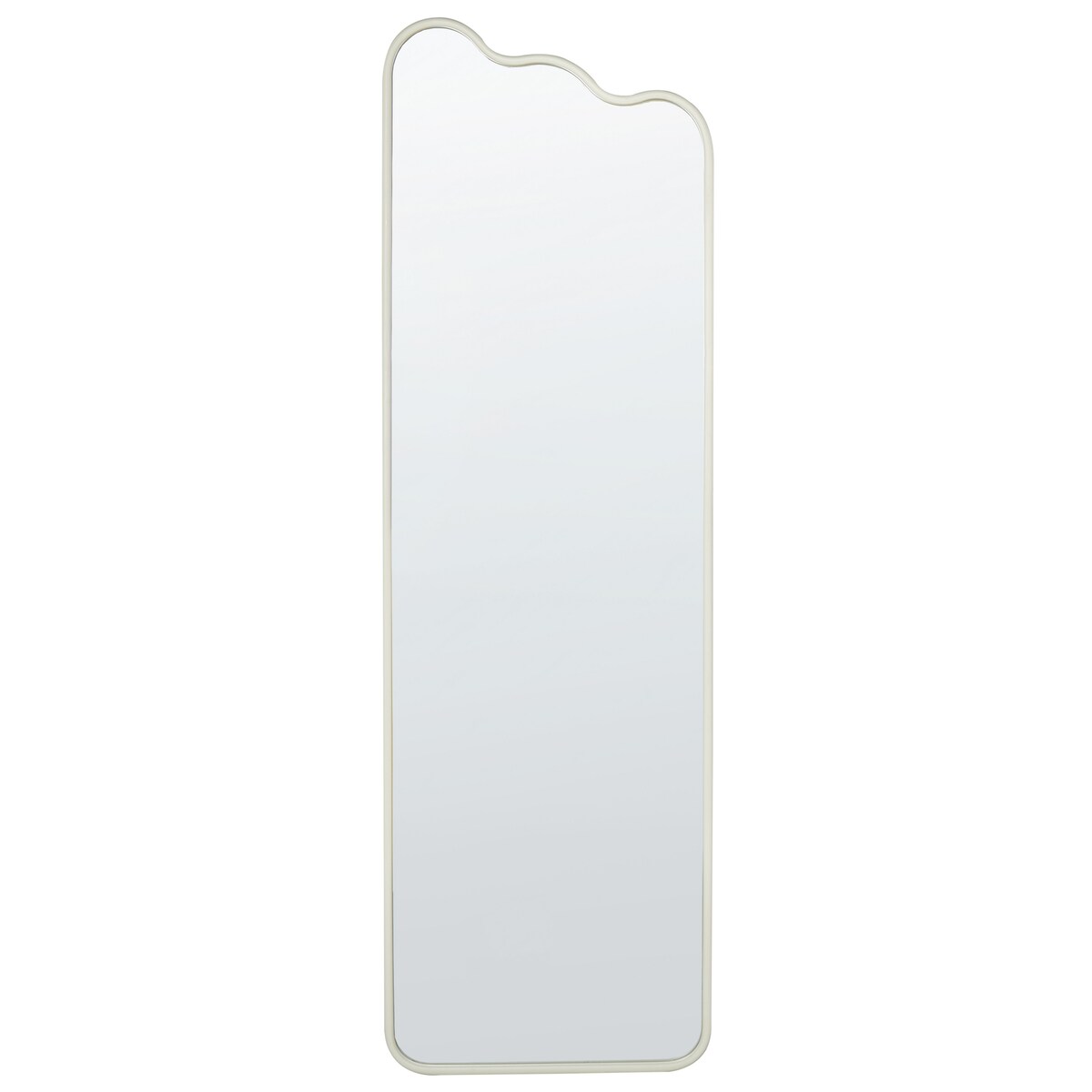 Lustro ścienne ABZAC 45 cm 145 cm Metal Złamana biel