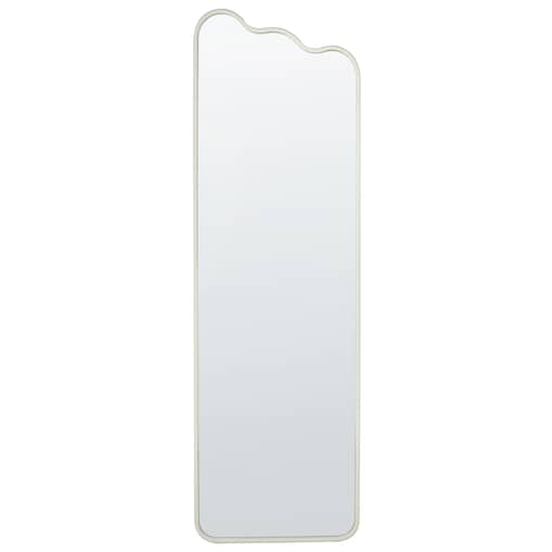 Lustro ścienne ABZAC 45 cm 145 cm Metal Złamana biel
