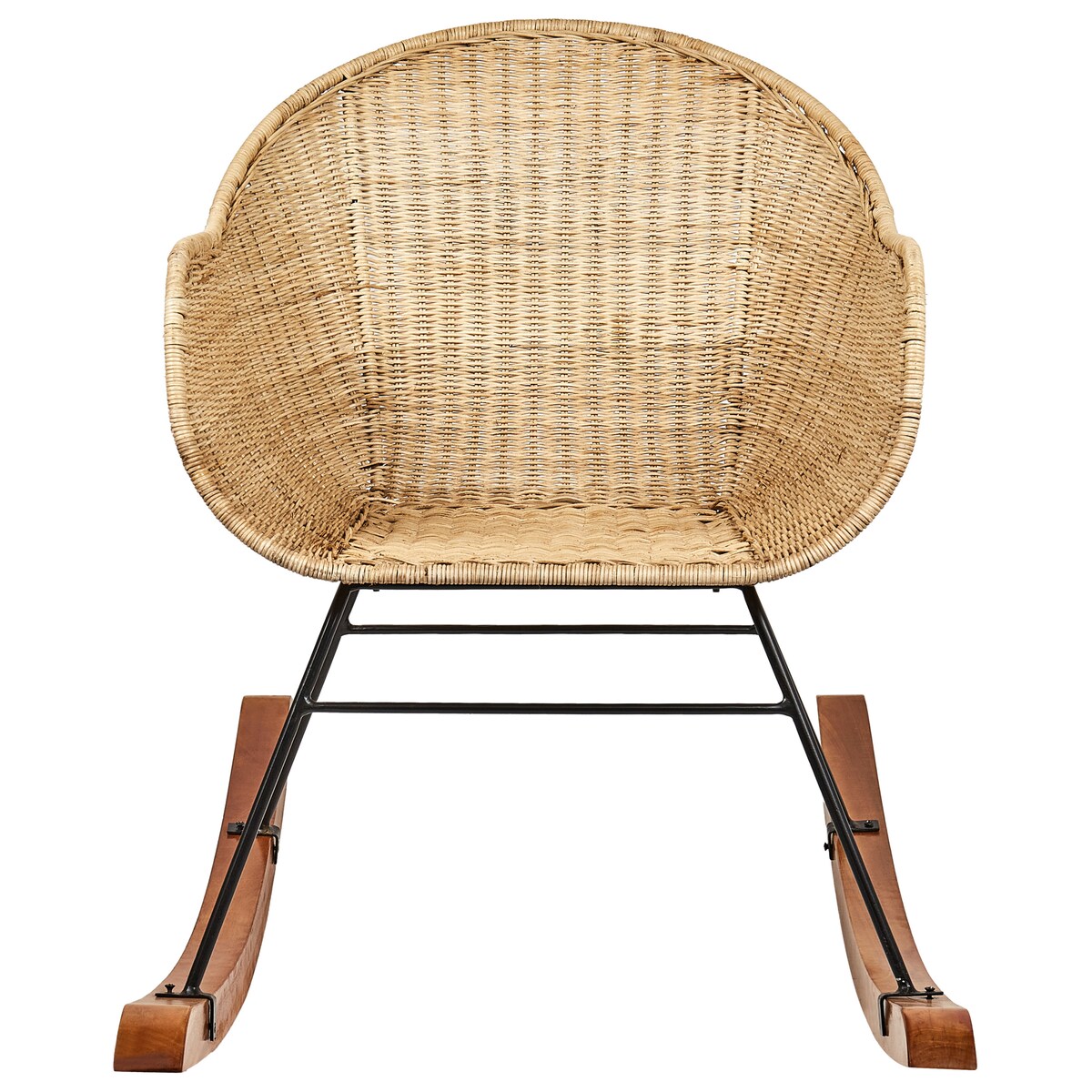 Zestaw 2 foteli bujanych LAVINIO Rattan Naturalny