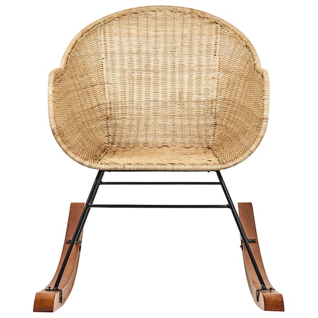 Zestaw 2 foteli bujanych LAVINIO Rattan Naturalny