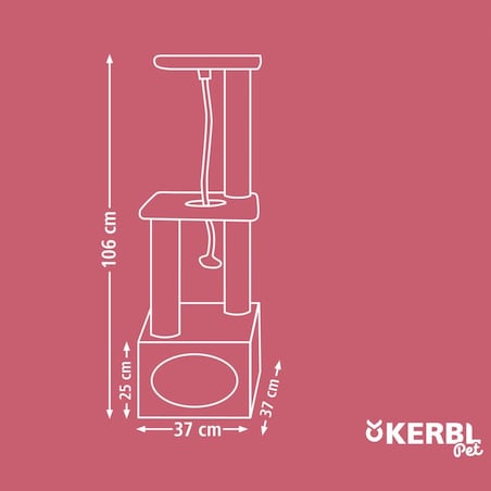 Kerbl Drapak dla kota Platin Pro, 106 cm, antracytowy