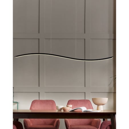 Lampa wisząca LED metalowa czarna CALAO