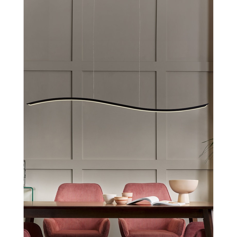 Lampa wisząca LED metalowa czarna CALAO