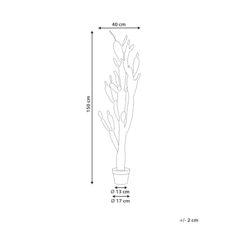 Sztuczna roślina OPUNTIA CACTUS Zielony